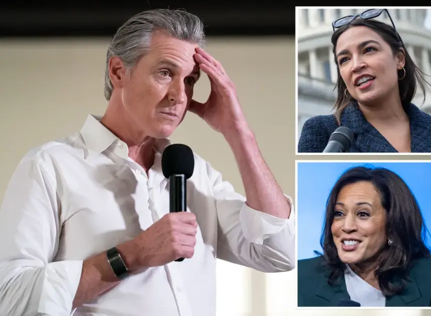 Newsom’s support for 2028 presidential bid tanks, AOC and other contenders rise: poll
