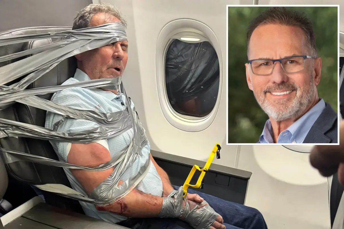 Duct-tape plane passenger breaks silence — and gives unbelievable excuse for midflight meltdown