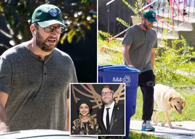 Ilhan Omar’s husband spotted for first time since DHS raid – as Trump questions how couple can afford their ‘lovely place in Washington’ 