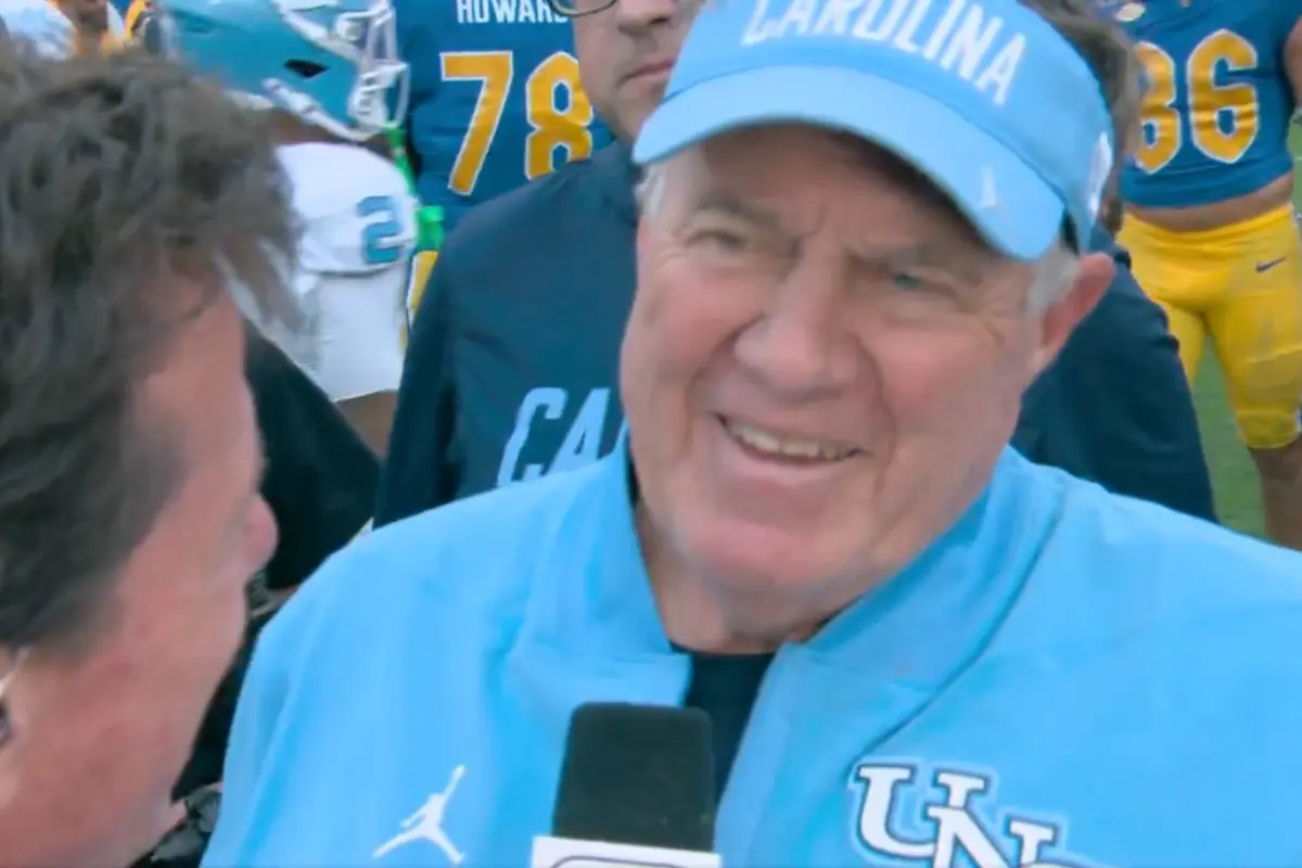 Bill Belichick is all smiles — and even has jokes — after getting first win over ranked opponent