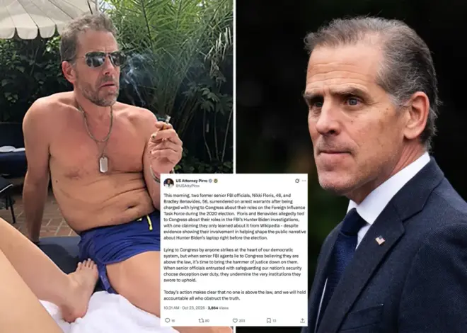 FBI officials who covered up Hunter Biden laptop charged for lying to Congress