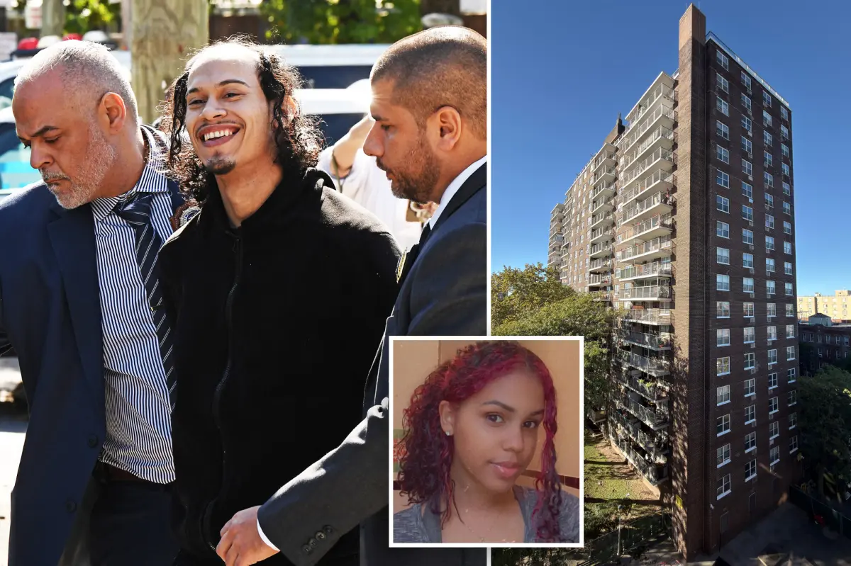 Monster accused of pushing girlfriend, baby off NYC balcony flashes demonic grin as he’s hauled away by cops