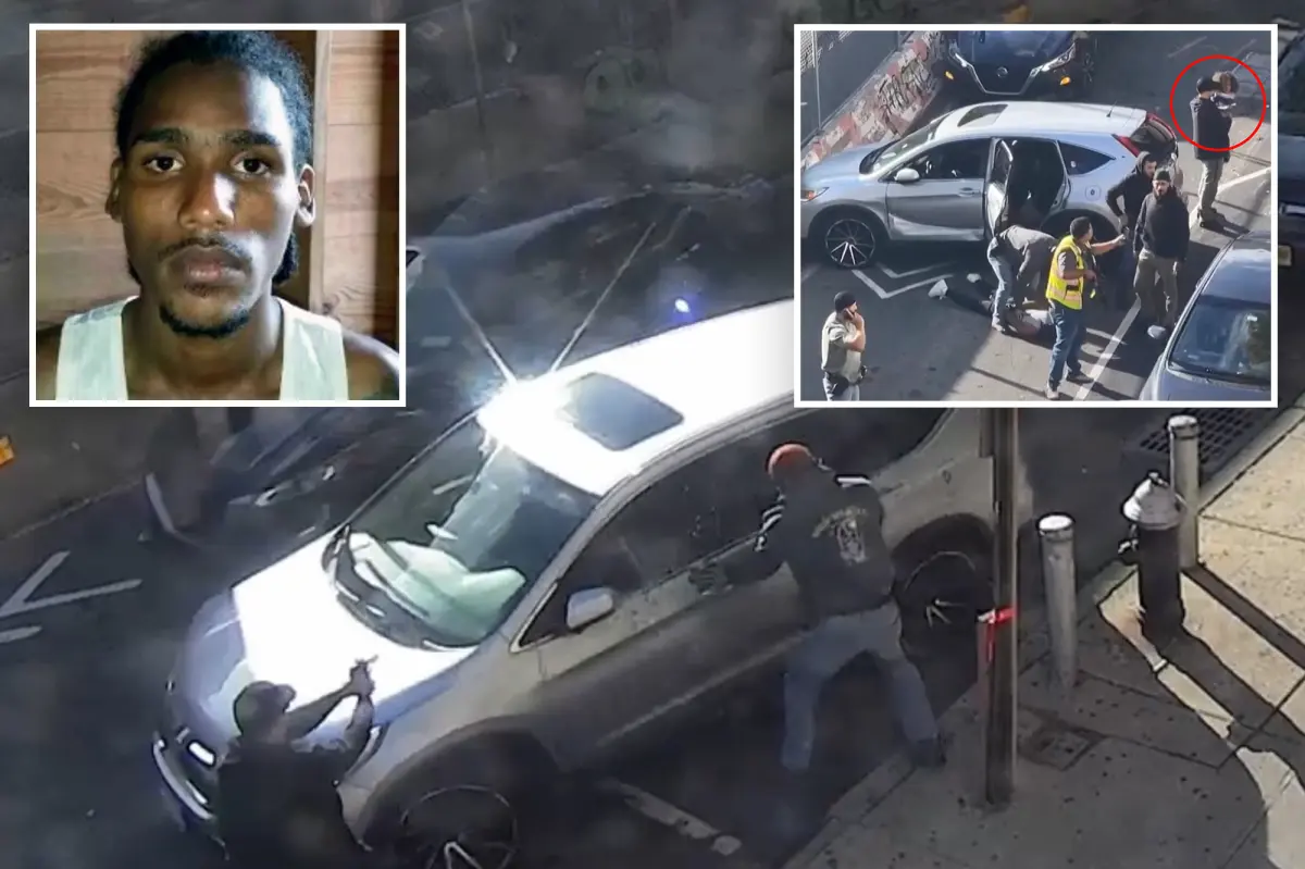 Video shows migrant gangbanger trying to flee as ICE agents surround car before NYC shooting