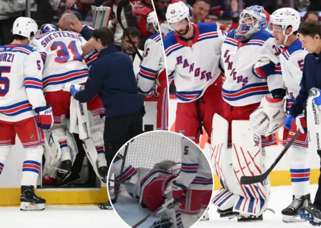Igor Shesterkin exits game in Rangers injury nightmare