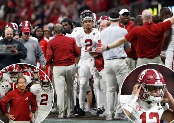 Never-before-seen footage reveals Nick Saban telling Jalen Hurts he’s benched in national championship game