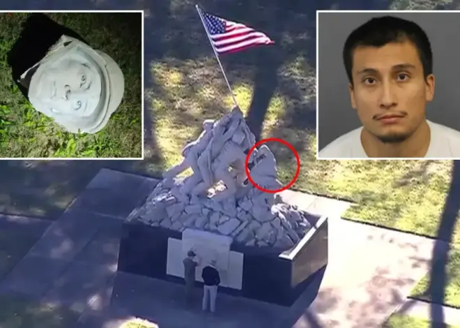 Vandal who beheaded Iwo Jima monument ID’d as illegal alien let in US by Obama, Biden