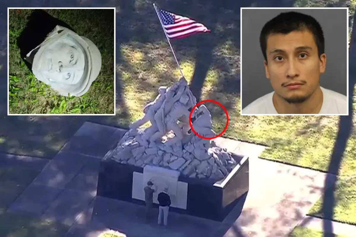 Vandal who beheaded Iwo Jima monument ID’d as illegal alien let in US by Obama, Biden