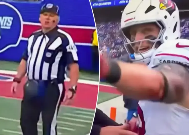 NFL ref appears to curse out Cardinals star during loss to Giants as NFLPA boss fumes