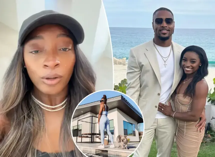 Simone Biles breaks down in tears as she and NFL player husband Jonathan Owens sell lavish Texas home