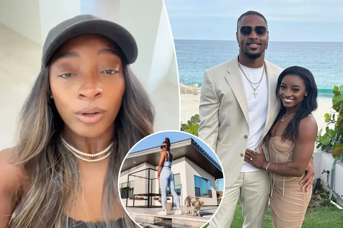 Simone Biles breaks down in tears as she and NFL player husband Jonathan Owens sell lavish Texas home